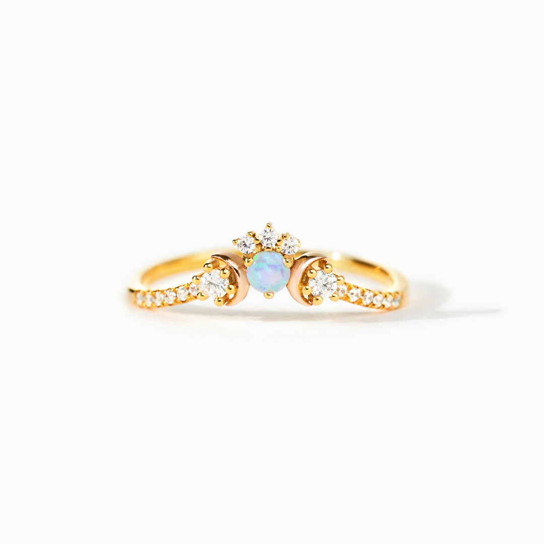 All The Time Double Moon Opal Ring