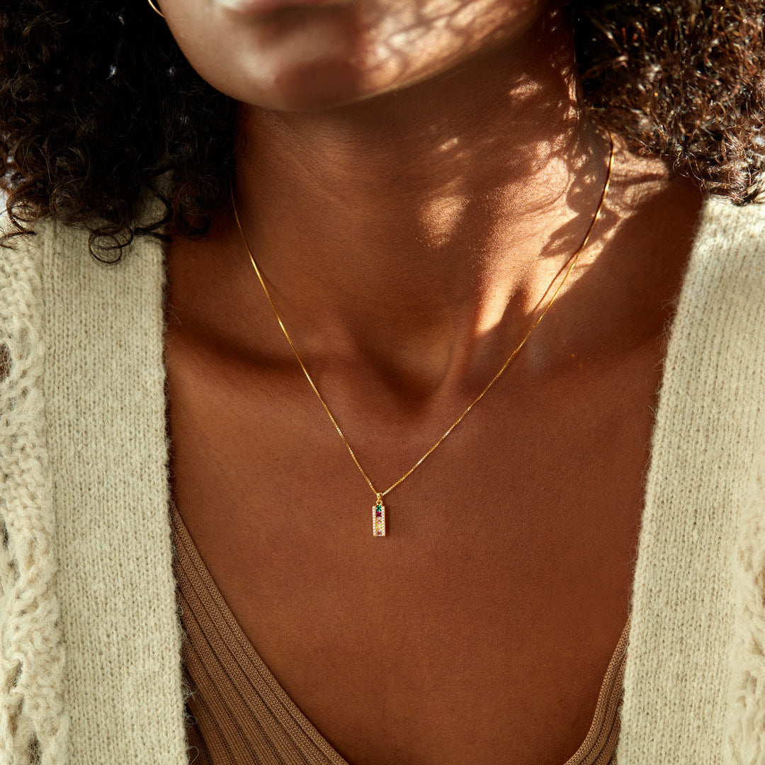 Pillar Of Strength Rectangle Necklace