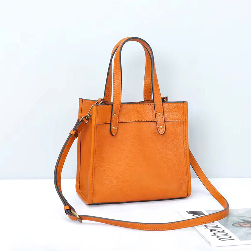 Vintage Genuine Soft Cowhide Tote Bag