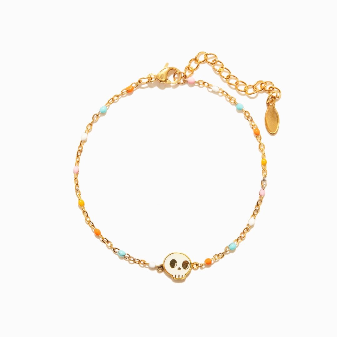 Till Death Do Us Part Mini Skull Bracelet
