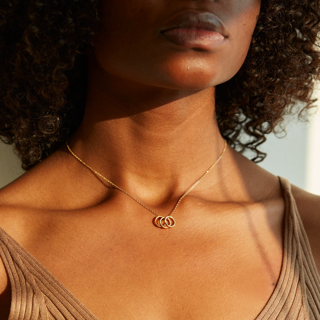 Forget Yesterday Triple Circle Necklace