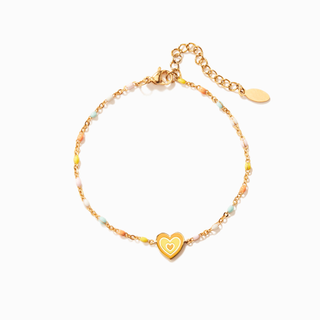 True Friends Never Apart Enamel Heart Bracelet