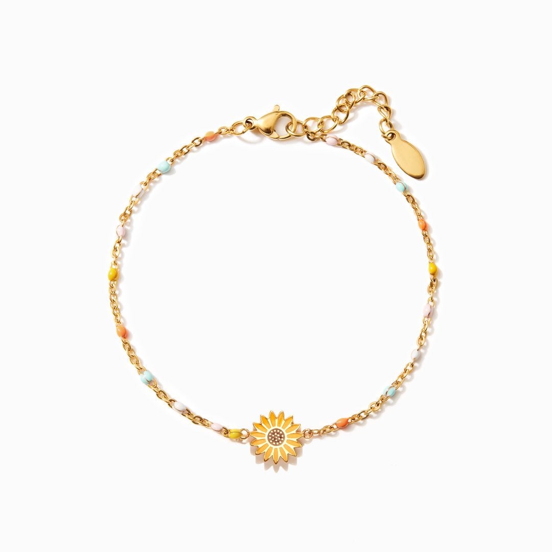 My Sunshine After The Rain Sunflower Bracelet