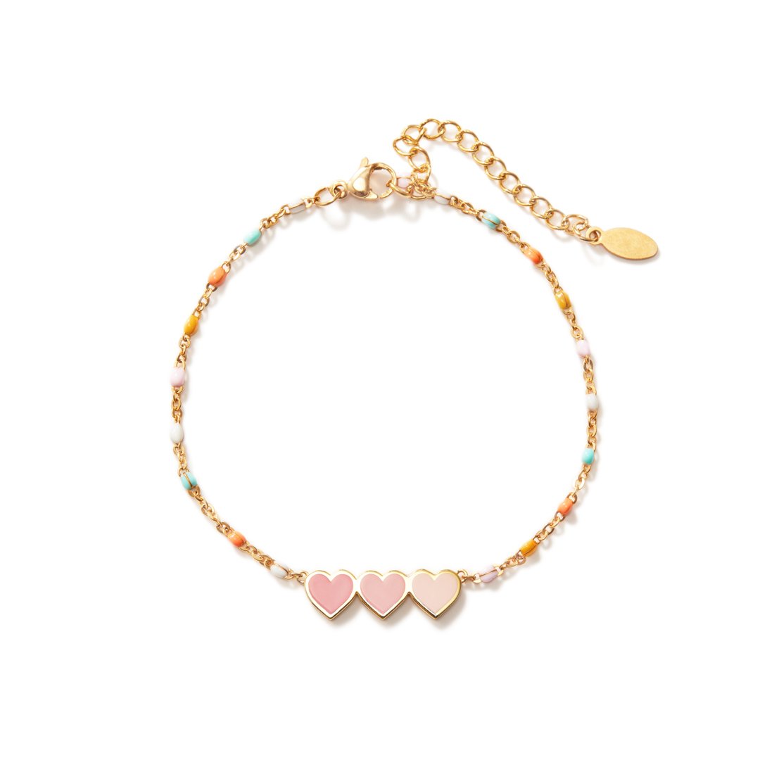 Girl Gang Triple Heart Friendship Bracelet